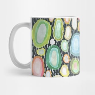 Rainy night (kiwi green on black) Mug